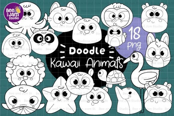 Download KDP Kawaii Animals Coloring PNG Clipart - Kawaii animals Collection