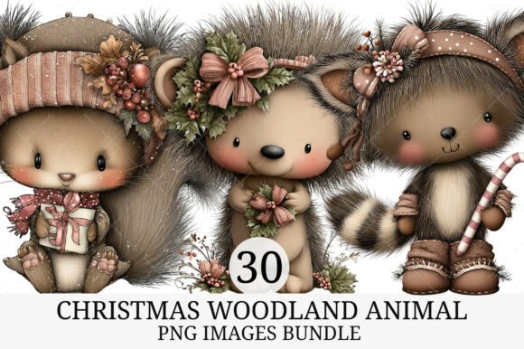 Download Whimsical Christmas Woodland Animal PNG - Woodland animal png Collection