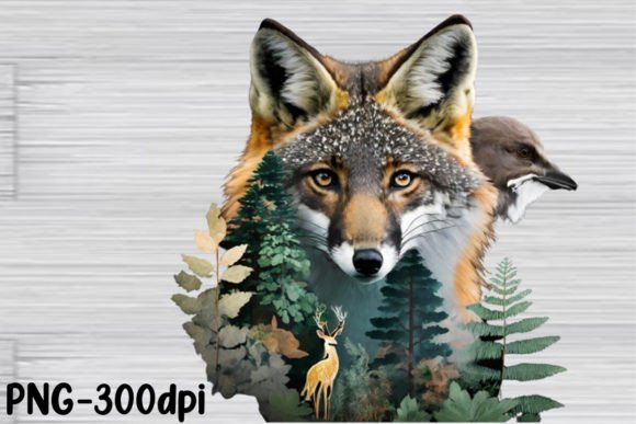 Download Double Exposure Woodland Animal PNG - Woodland animal png Collection